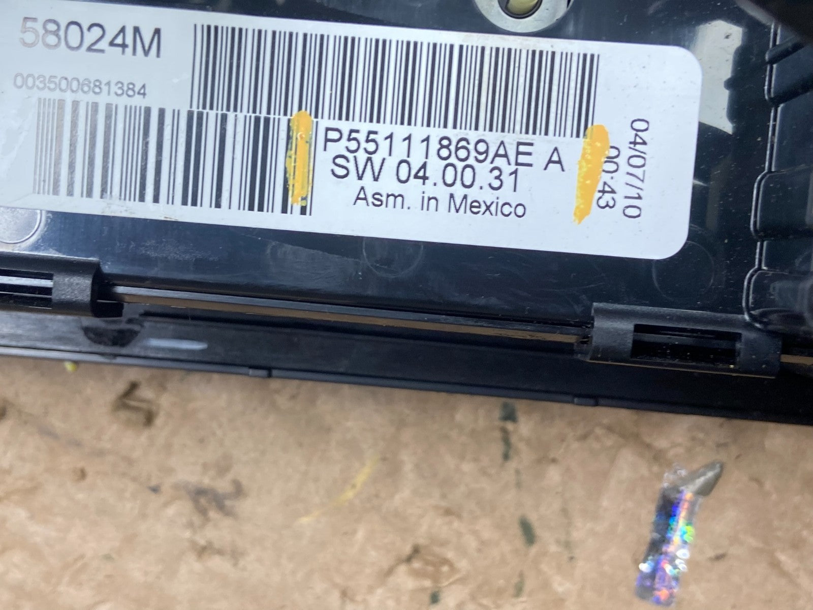 2009 2010 2011 Volkswagen Routan Ac Heater Climate Control p55111869ae z2043 DG5
