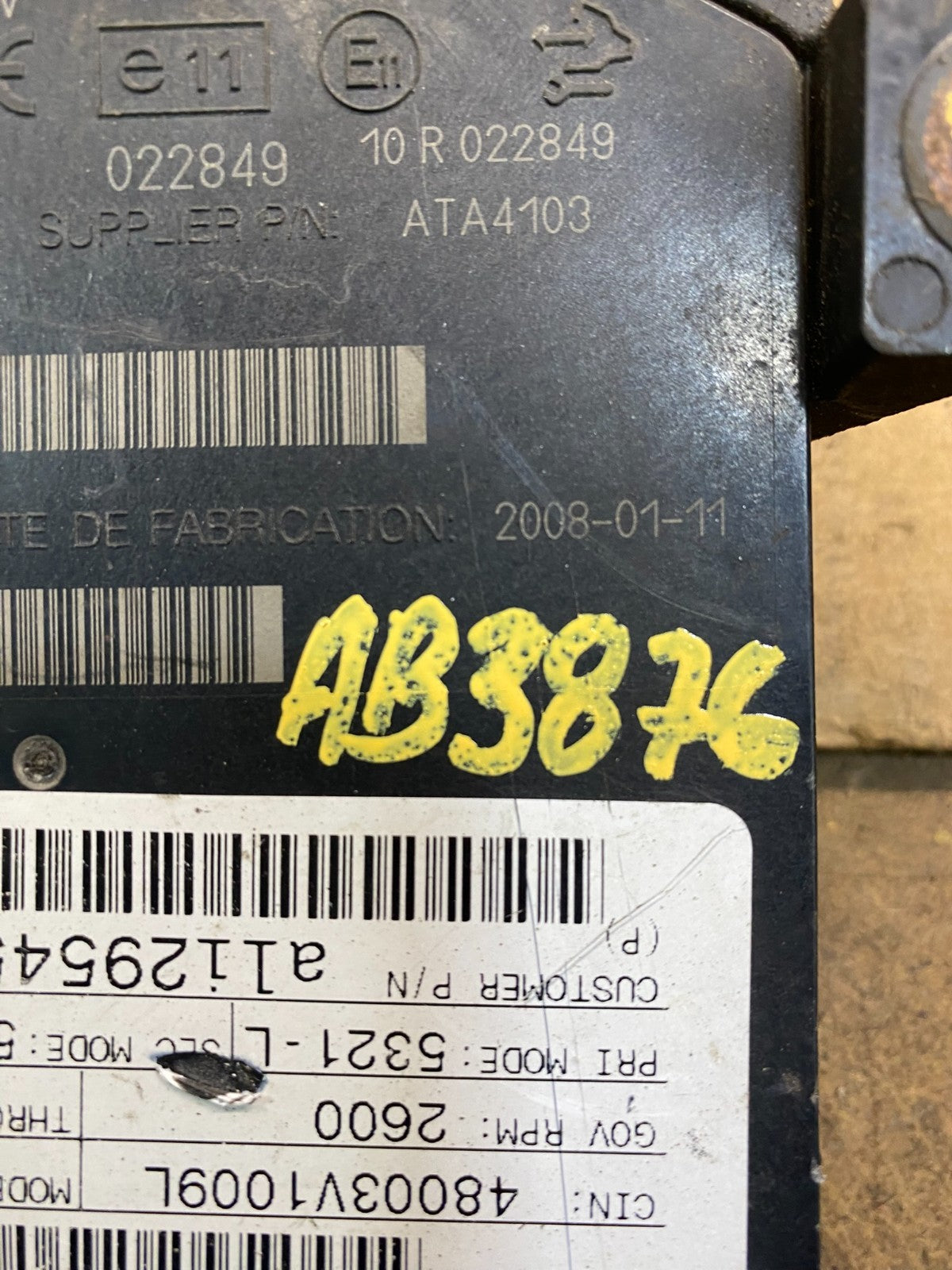 Allison Transmission Control Module 29545322 AB3876 DG3