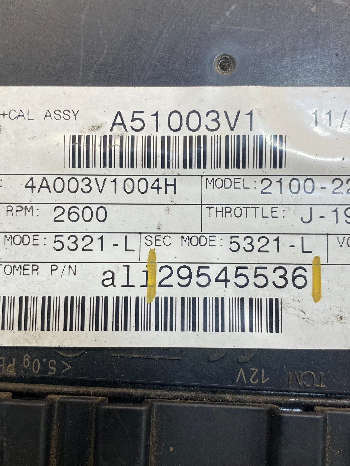 Allison Transmission Control Module 29545322 AB7004 DG2