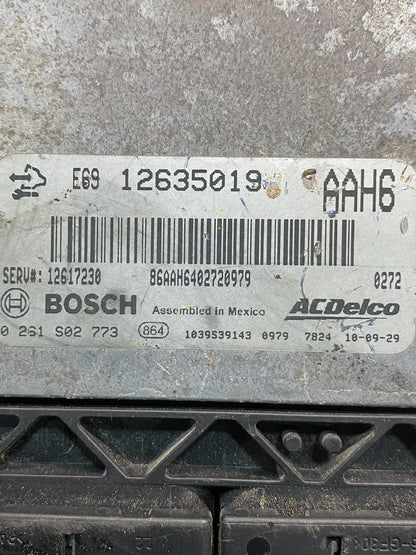2010 2011 GMC Acadia Traverse Engine Control Module ECM ECU 12635019 AE7467 DW2
