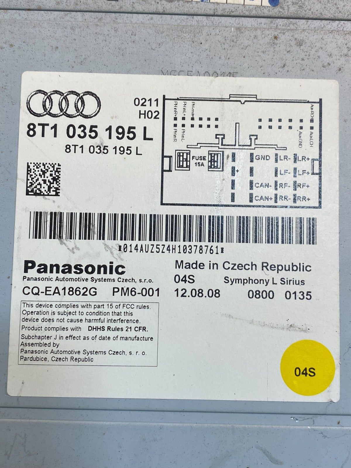 2009-2012 Audi A4 Q5 Receiver Concert Audio Radio AM/FM Cotnrol ai5115 DG6