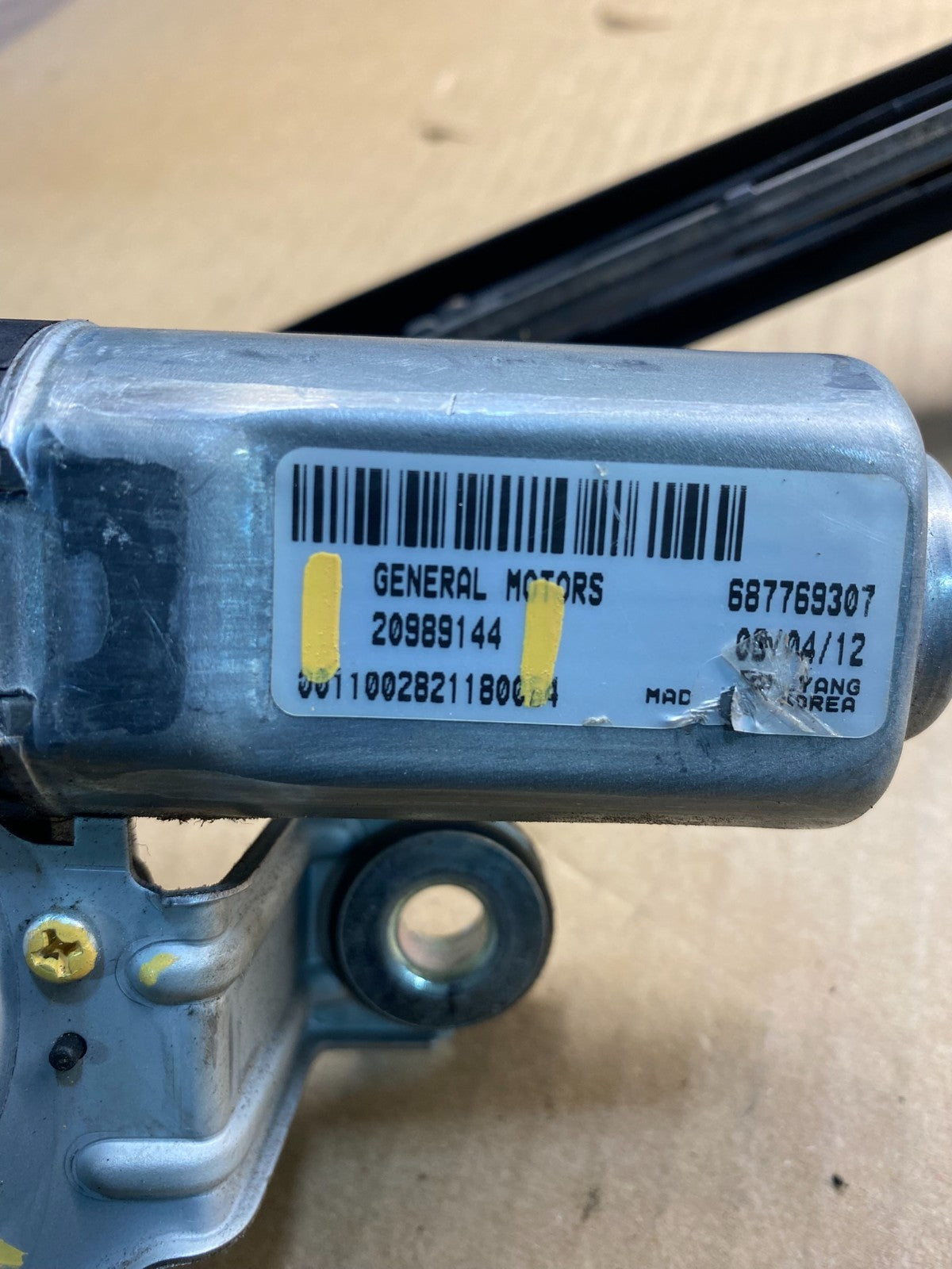 2009-2017 Chevrolet Traverse Rear Glass Windshield Wiper Motor ab4175 DG6