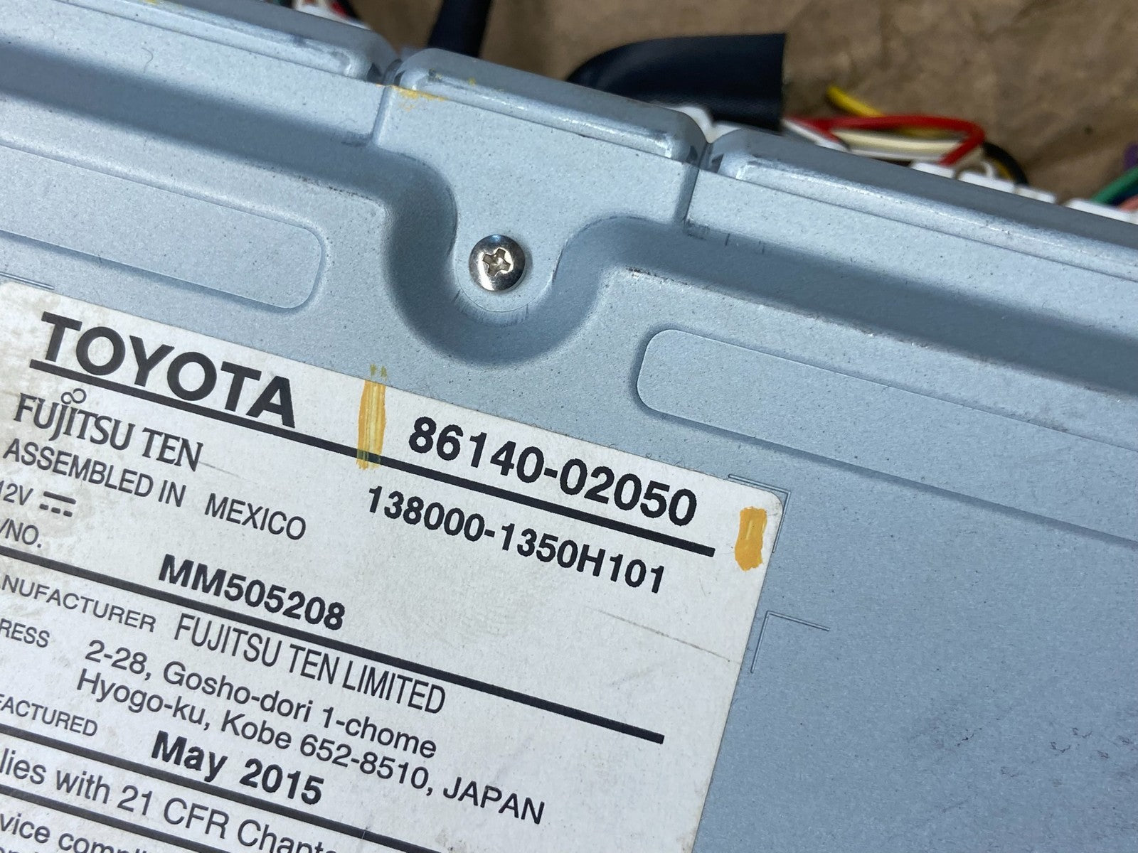 2014 2015 2016 Toyota Corolla AM/FM Radio Cd Scren Display Player AE2077 DG5
