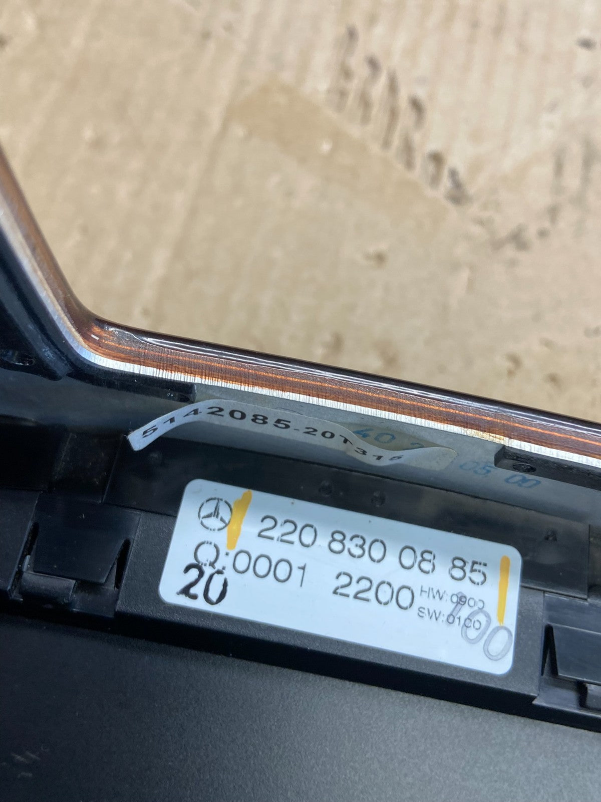 2000-2006 Mercedes S430 S500 W220 AC Heater Climate Control Trim Bezel ad72116