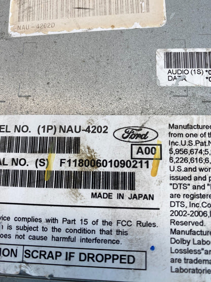 2010 to 2012 Ford Fusion Radio Audio Receiver AM FM CD MP3 AB9594 DG4