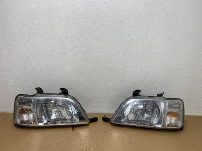 1997 to 2001 Honda CR-V Crv Left+Right Set Chrome Headlights Halogen AC3819 DW0
