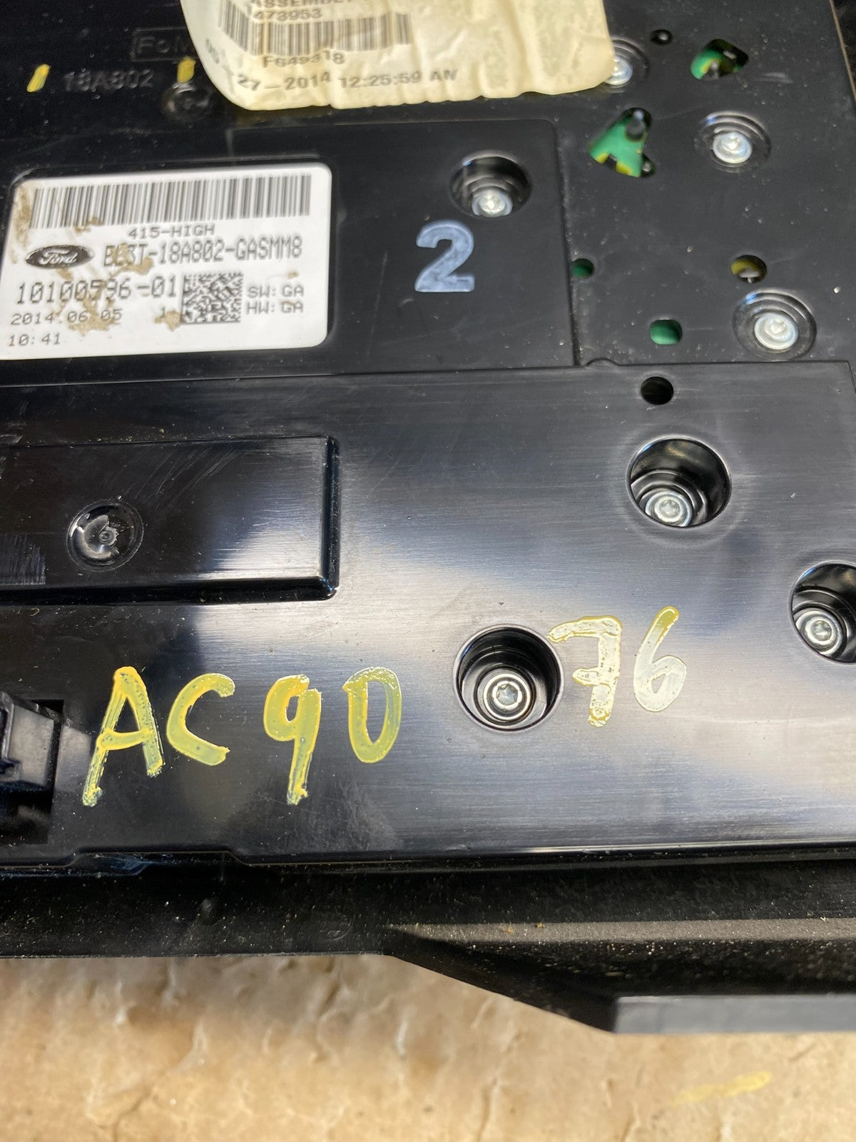 2009-2014 Ford F150 Heater Climate Control Radio Control Dash Bezel OE AC9076 DG6