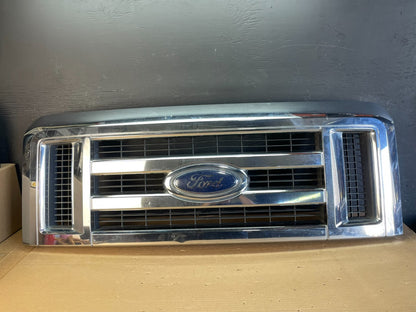 2008 to 2014 Ford Econoline E150 E250 Front Upper Chrome Grill Grille AE8666 DG0