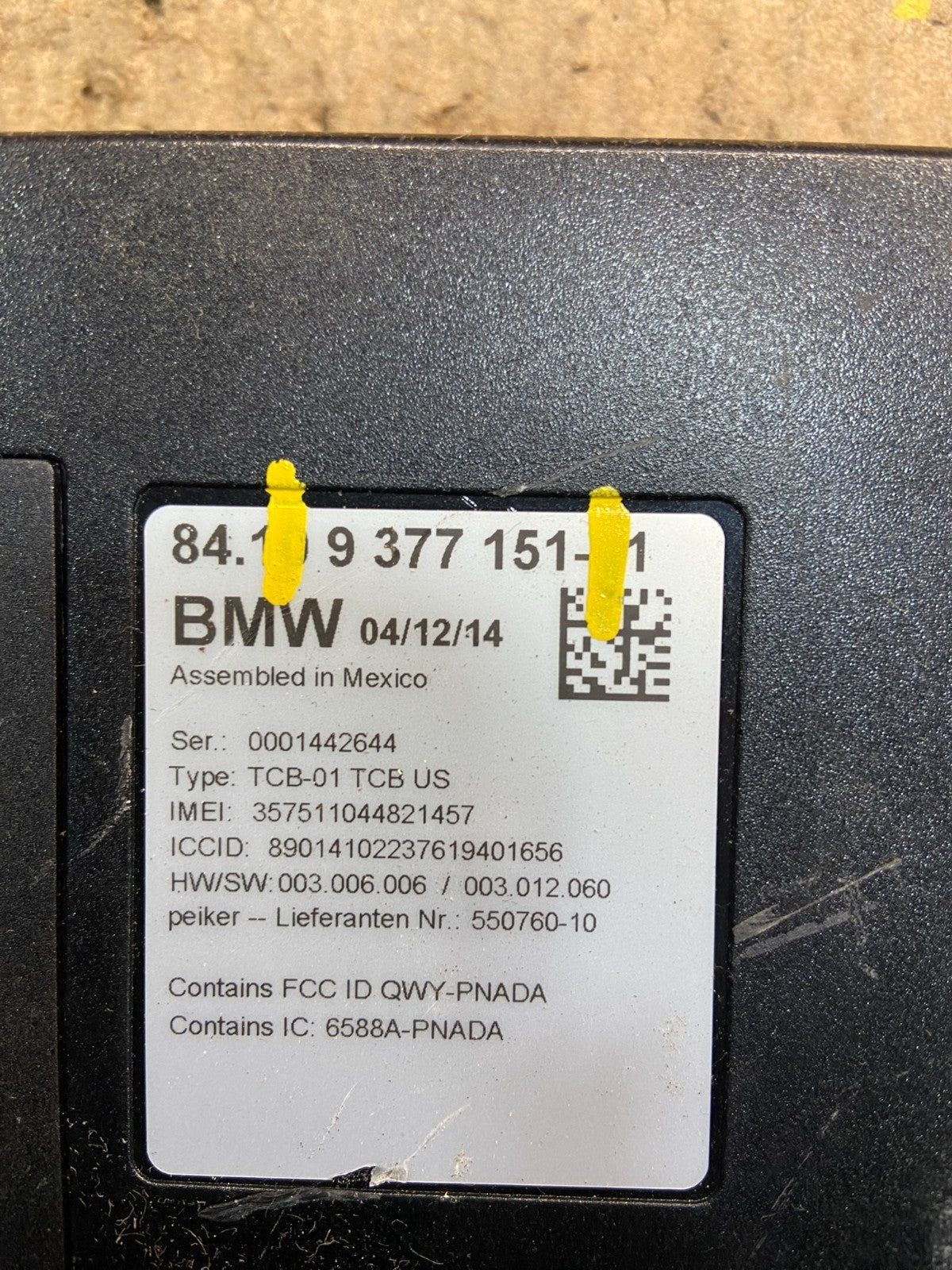2012 to 2017 Bmw Bluetooth  Control Module Computer Telematics OEM z0756 DG5