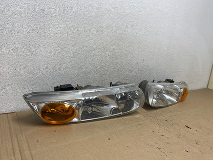 1998 - 2002 Saturn SL SL1 SL2 S Series Left+Right Halogen Headlights AG8014 DW1