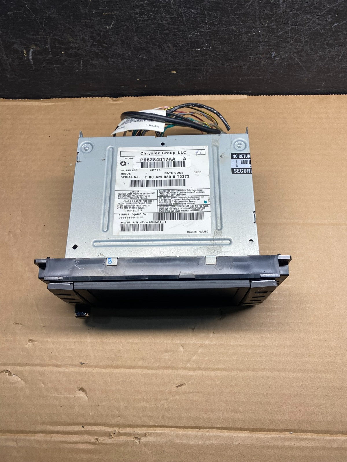 2007-2012 Chrysler Dodge Jeep Ram Radio CD MP3 AUX Receiver AD7604 DG3