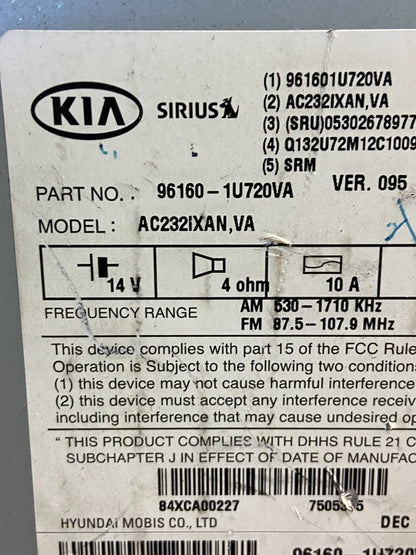 2014 2015 Kia Sorento AM/FM CD Radio Screen Display ae4700 DG6