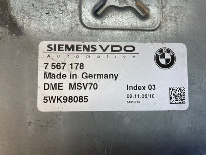 2006-2007 BMW E60 E61 525i 530i ECU ECM Engine Control Module 7567178 AC5418 DG2