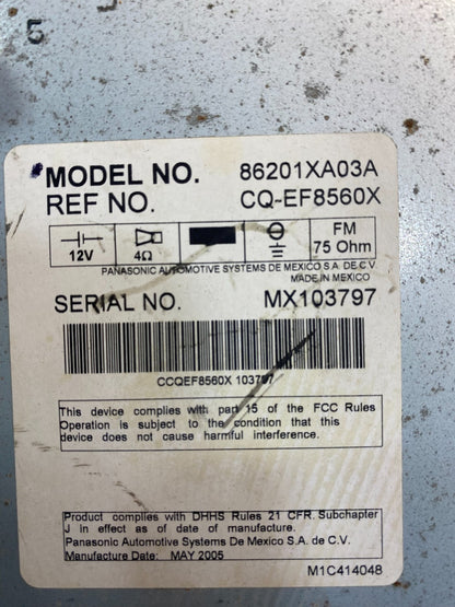 2006 Subaru Tribeca CD Player Radio Receiver Control AE8189 DG6