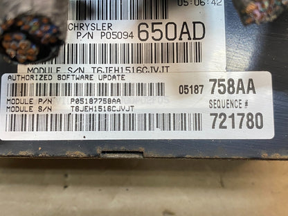2006 Chrysler Town Country Caravan 3.8L Engine Control ECU P05187758AA ad9421 DG2