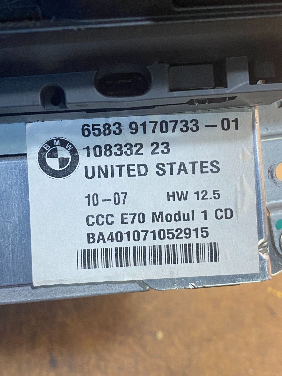 2007 - 2010 Bmw X5 Radio DVD CD Player AM/FM AD1529 DG7