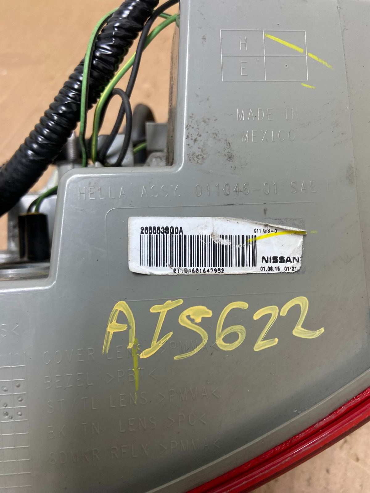2013 2014 2015 Nissan Sentra Led Left Driver LH Side Tail Light AI5622 LK7