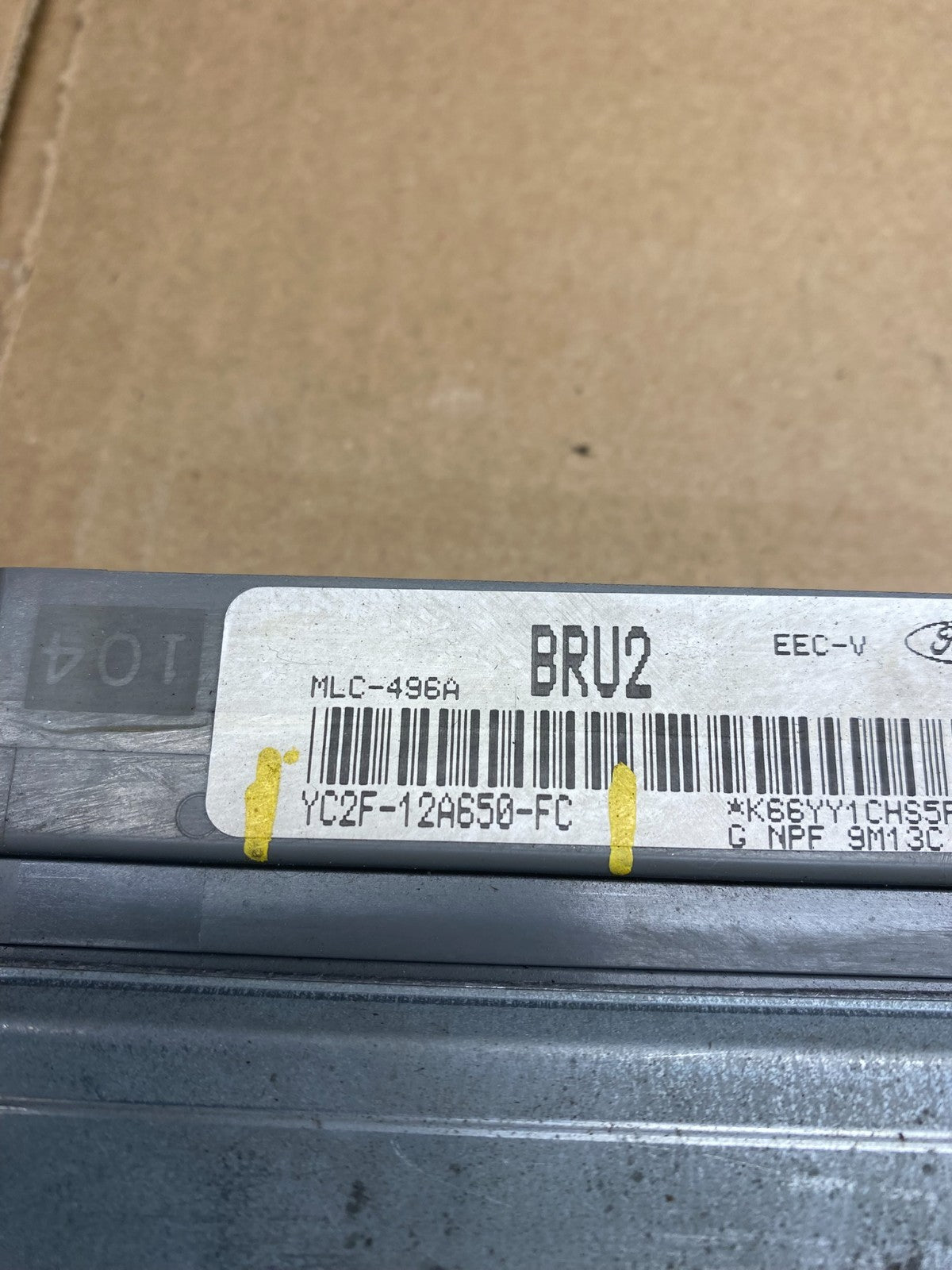 2000 Ford F-150 F 4.2L Engine Control Computer Module YC2F-12A650-FC v6496 DG4