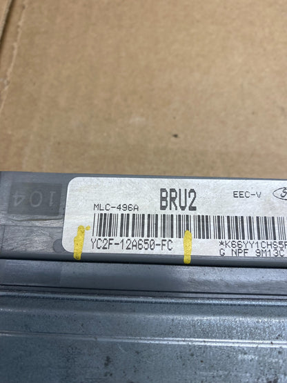 2000 Ford F-150 F 4.2L Engine Control Computer Module YC2F-12A650-FC v6496 DG4