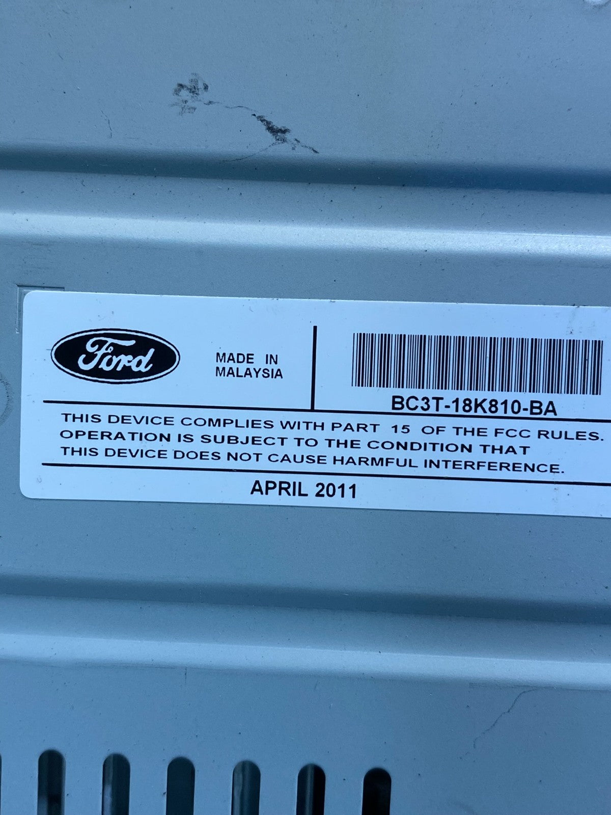 2011 to 2013 Ford F250 F350 Radio Audio AM/FM Receiver AD6612 DG6