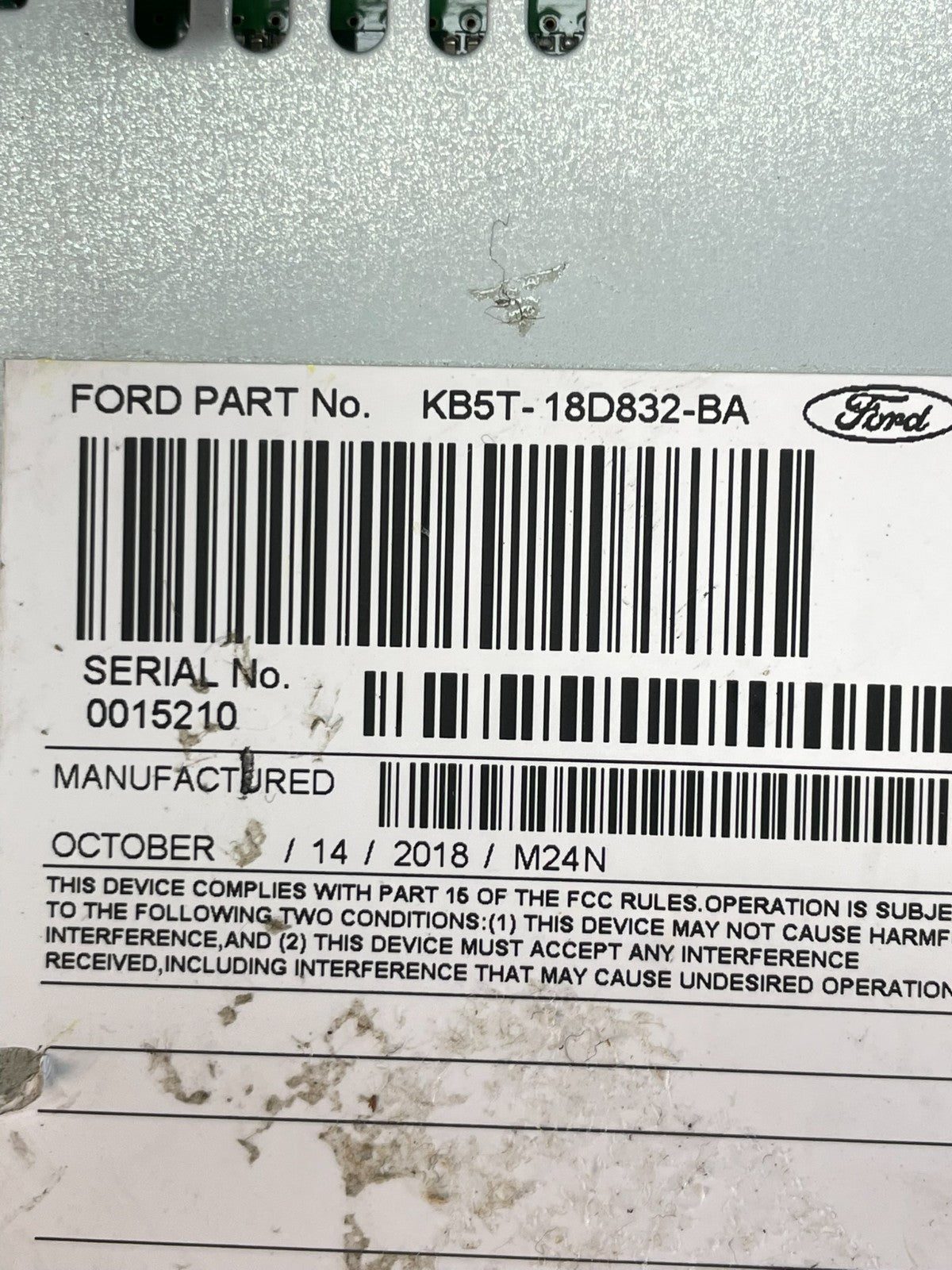 2019 Ford Explorer Audio Equipment Radio Receiver AM FM CD AD5927 DW8