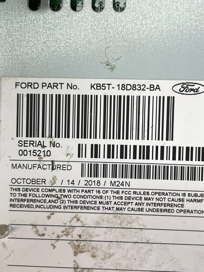 2019 Ford Explorer Audio Equipment Radio Receiver AM FM CD AD5927 DW8