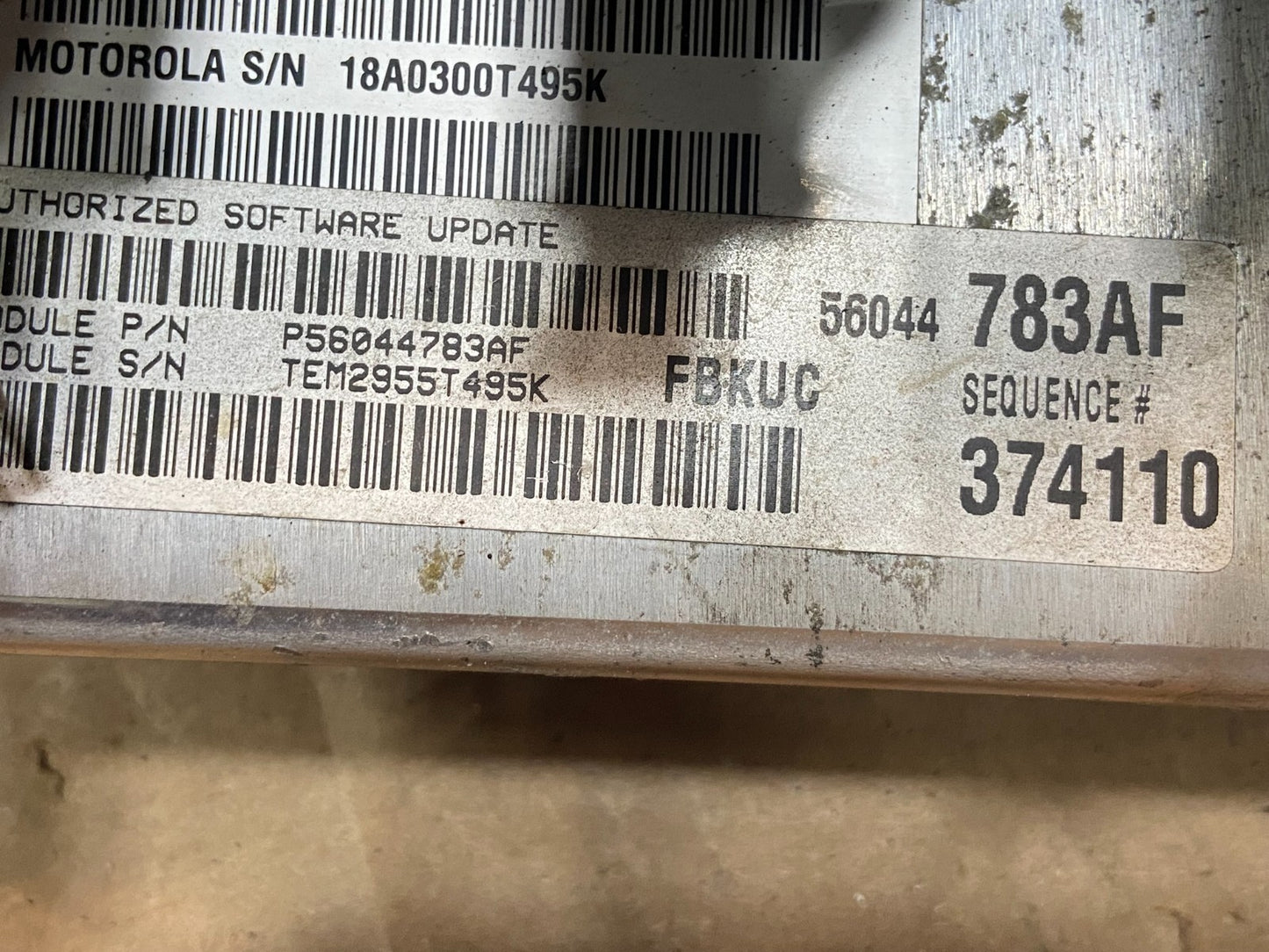 2006 Jeep Liberty 3.7L Engine Computer Module p56044783ag ECU ECM AF9137 DG2
