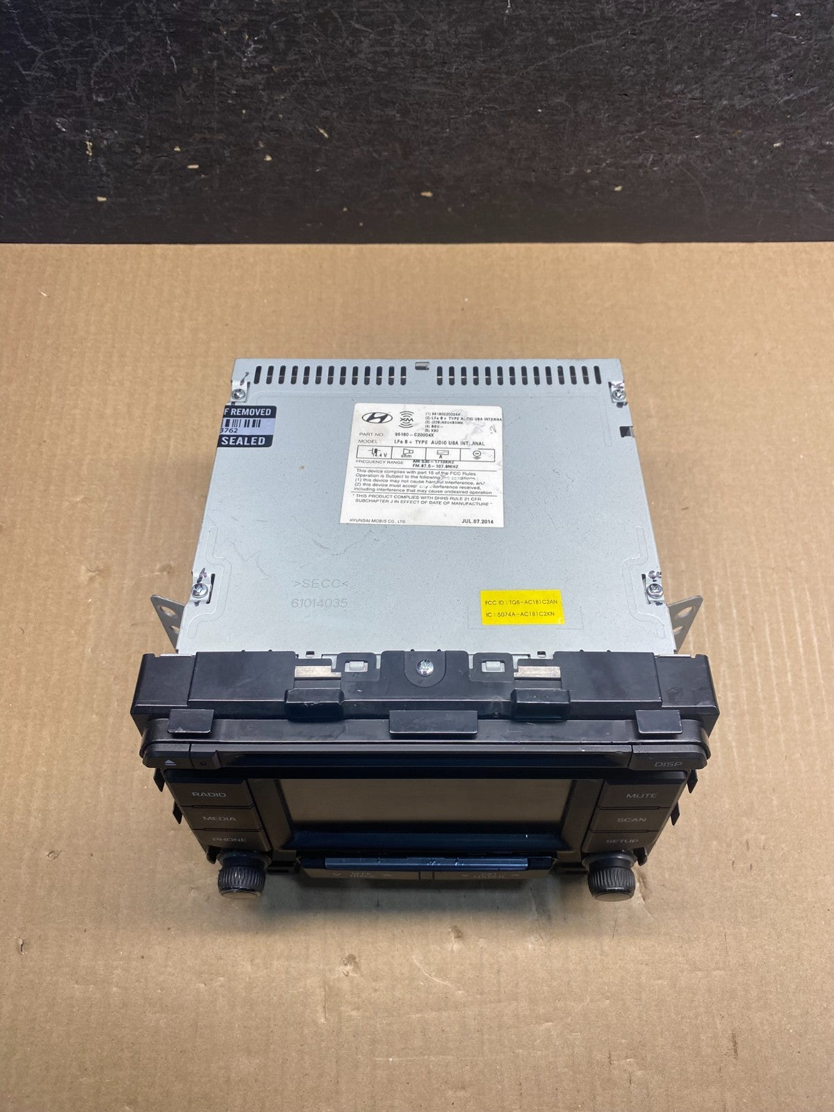 2015 2016 2017 Hyundai Sonata Radio Navigation Screen Display ag3806 DG3