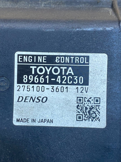 2006 Toyota Rav4 Electronic Engine Control Module ECU ECM 89661-42C30 AB3533 DG2