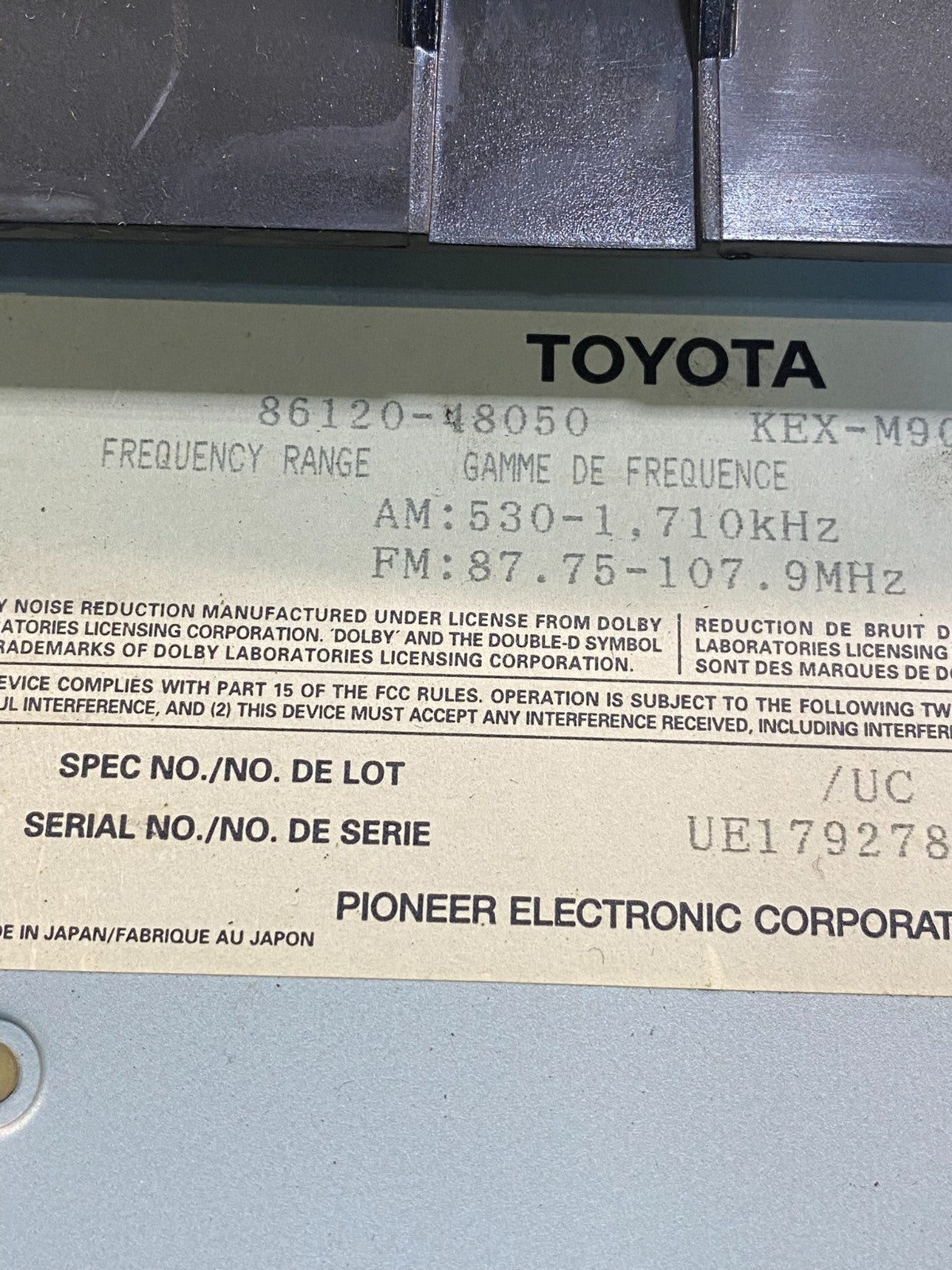 1999 2003 Lexus RX300 Radio Navigation Info Display Climate Control OE AG3213 MS6