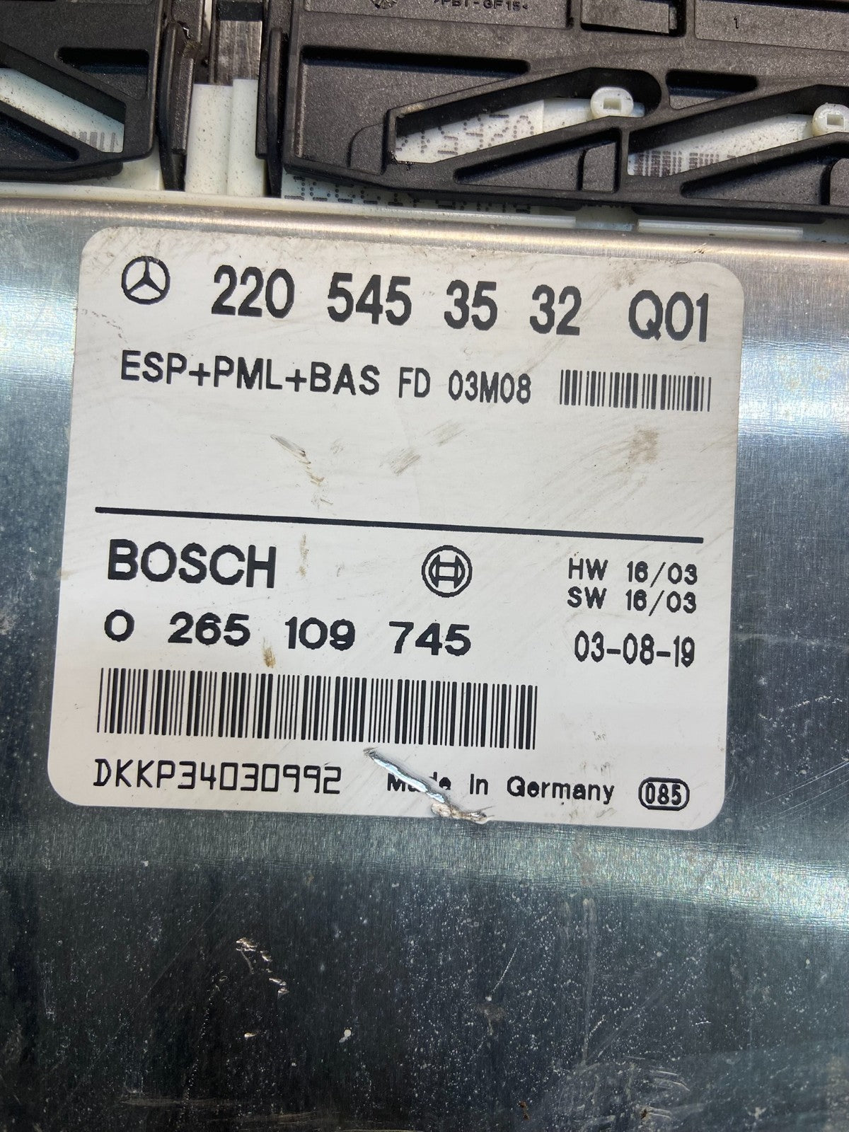 2003 - 2006 Mercedes S430 S500 ABS ESP Control Module Unit OEM Y4107 DG3