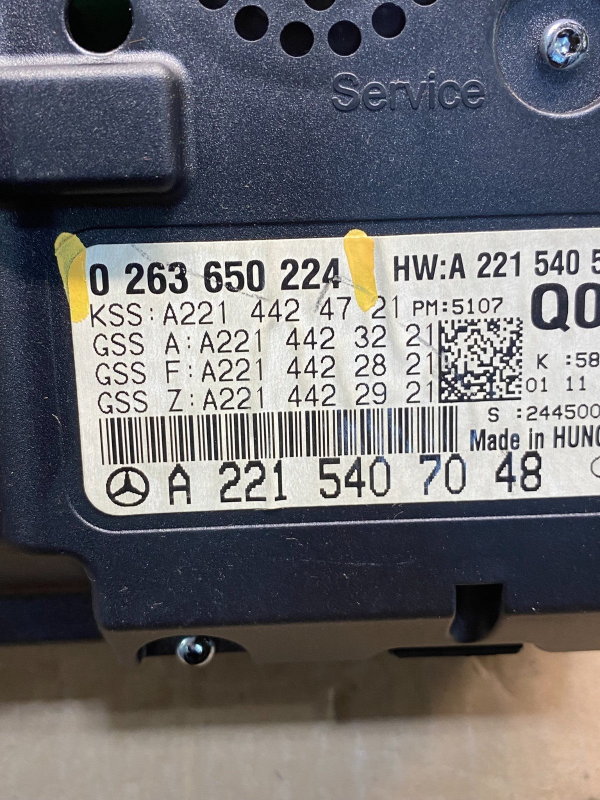 2007 - 2009 Mercedes W221 S550 CL550 Instrument Cluster Speedometer AE7608 DG5