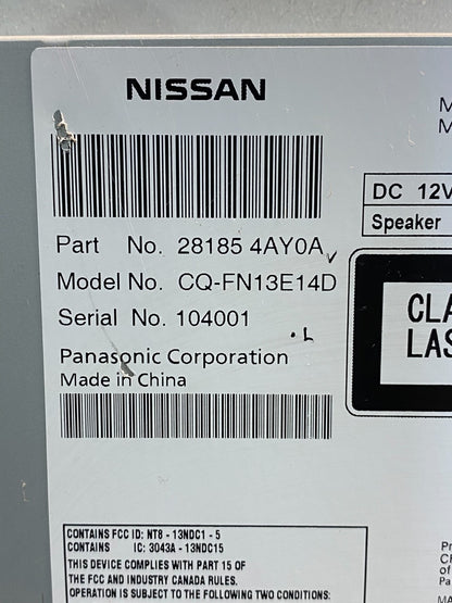 2015 2016 2017 Nissan Quest AM FM Radio Stereo CD Player Receiver AG9518 DG6