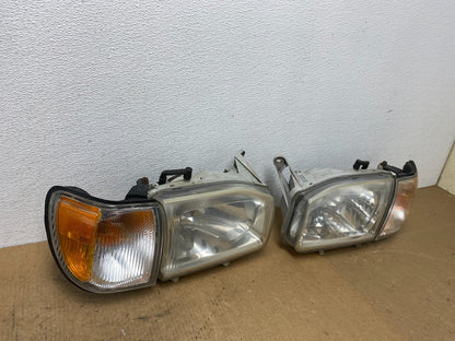 1999-2004 Nissan Pathfinder Left+Right Side Set Halogen Headlights Oem AC3428 DW2