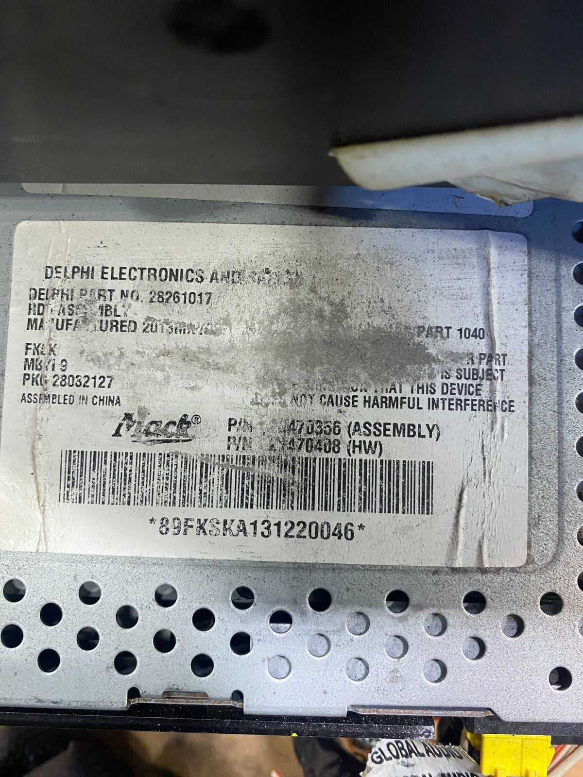 2015 Mack CXU613 Radio OEM AB43256