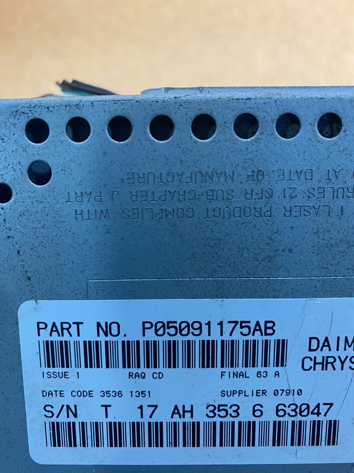 2005-2009 Chrysler Dodge Jeep Ram Radio CD MP3 Receiver AC6873 DG6