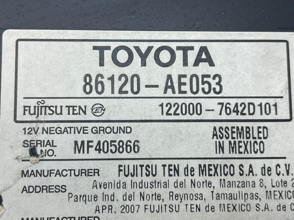 2006 to 2008 Toyota Sienna AM FM CD WMA Mp3 Radio Receiver AI0537 DG11