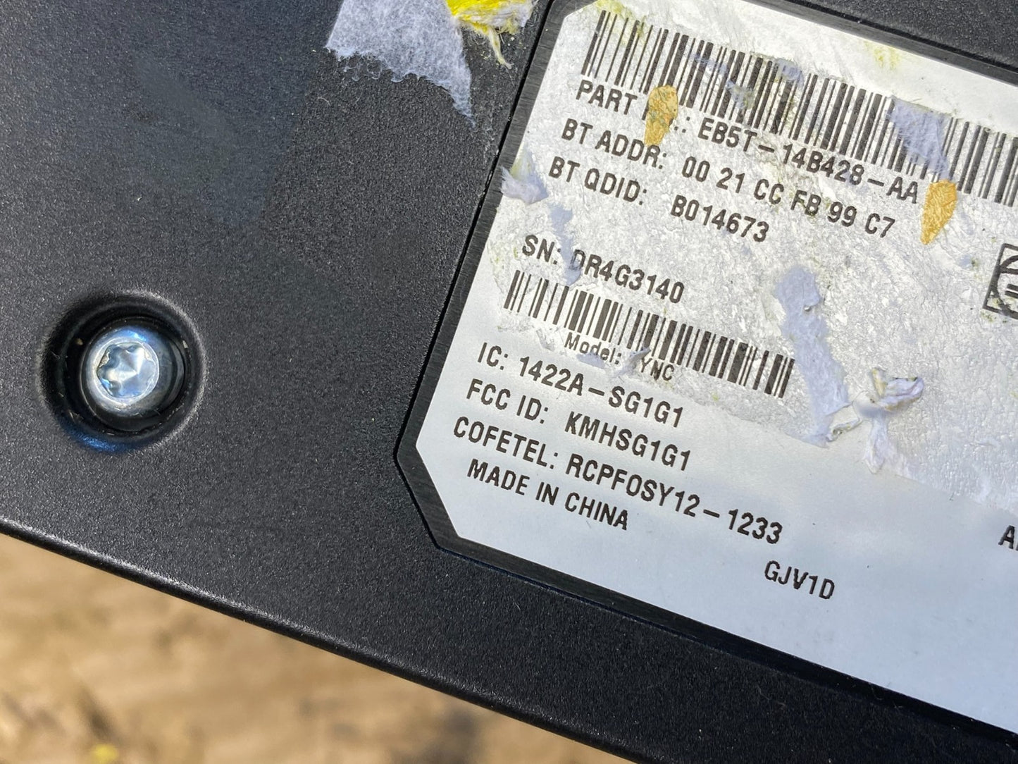 2014 to 2015 Ford Explorer Screen Communication Module eb5t-14b428-a z9737 DG6