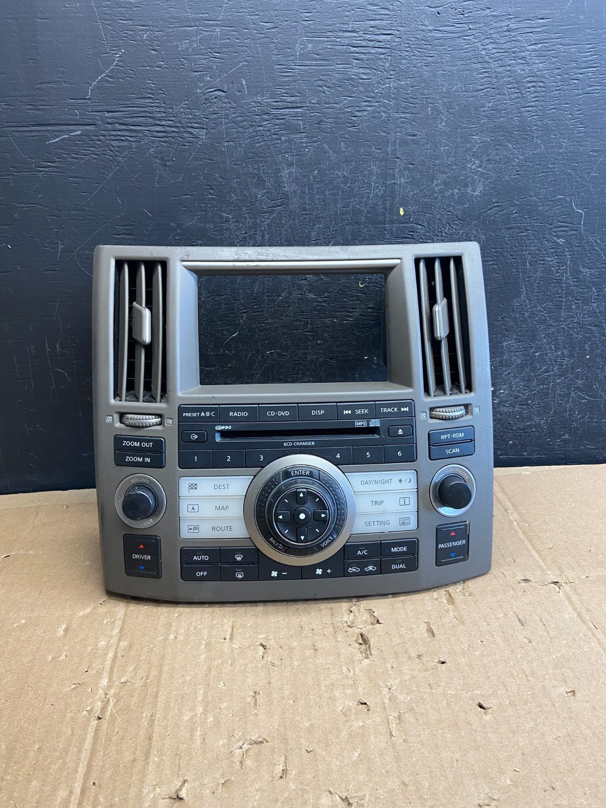 2006 to 2008 Infiniti FX35 FX45 Radio Console Trim Bezel Climate Control AD22540