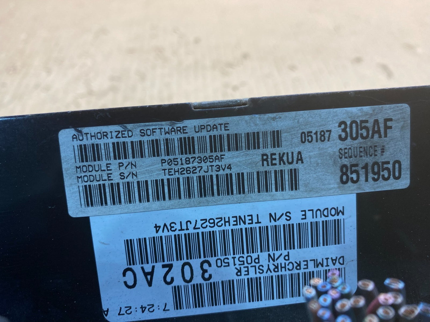 2008 Jeep Grand Cherokee Commander 3.7 Engine Computer ECU p05187305af ac0789 DG2