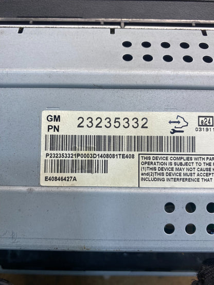 2013 2014 2015 Chevrolet Malibu Display Dash Screen Radio Information AD1568 DW6