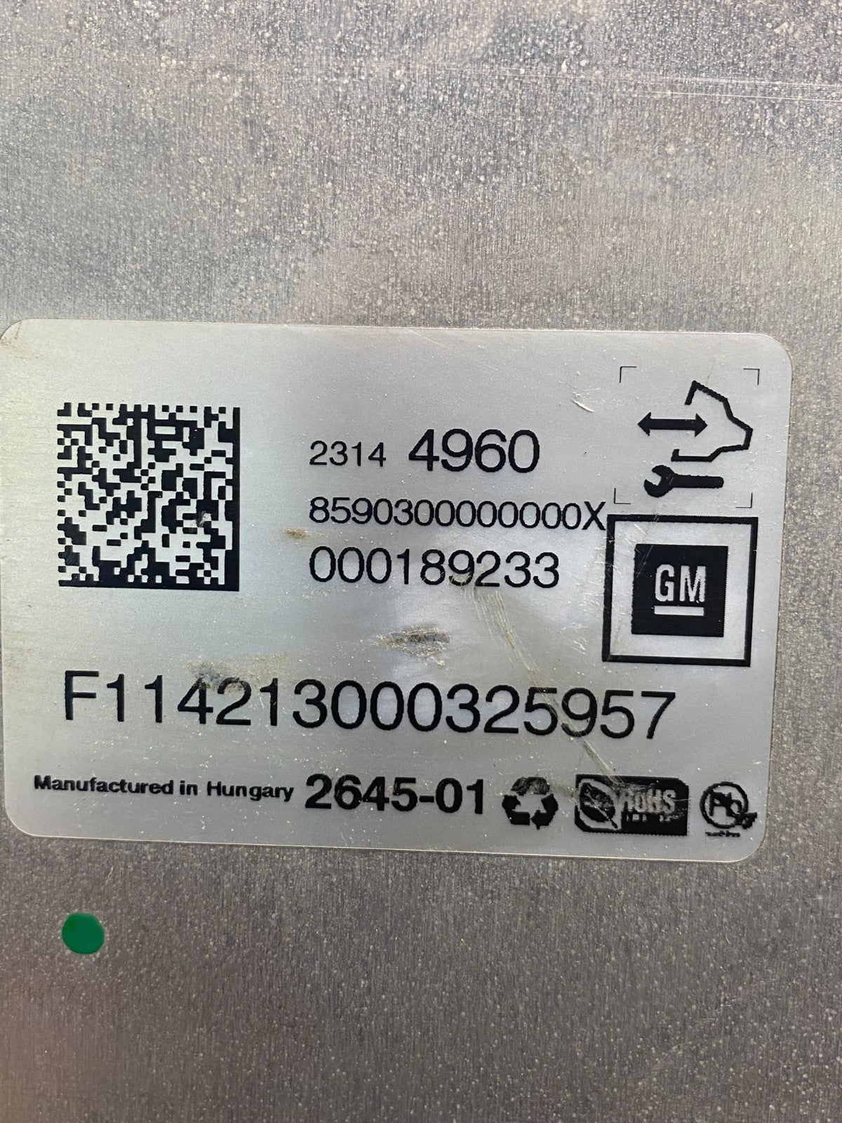 2014 - 2016 Cadillac XTS Electronic Air Ride Suspension Control Module AD7658 DG2