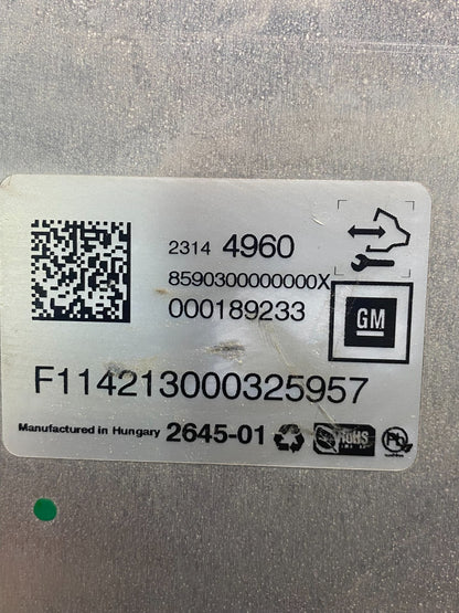 2014 - 2016 Cadillac XTS Electronic Air Ride Suspension Control Module AD7658 DG2