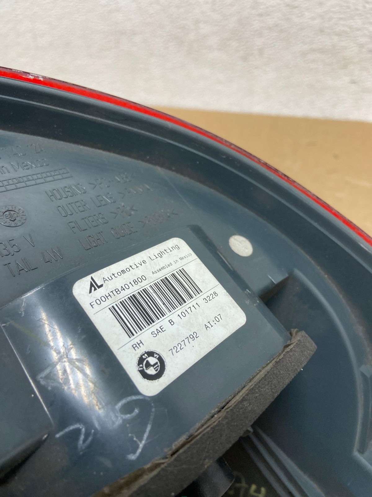 2011 2012 2013 Bmw X5 E70 Right Passenger Side Rh Tail Light AD4074 LK7
