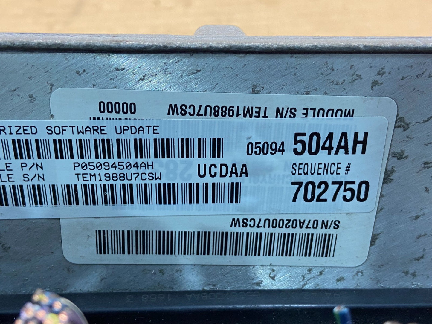 2008 Dodge Ram 1500 5.7L ECU ECM Engine Control Computer P05094504AH AE4642 DG2