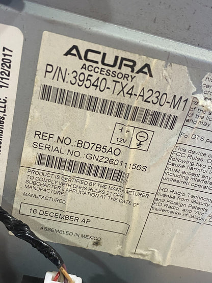 2013-2018 Acura RDX Climate Control Radio Screen Control Panel Air Vent AF38825