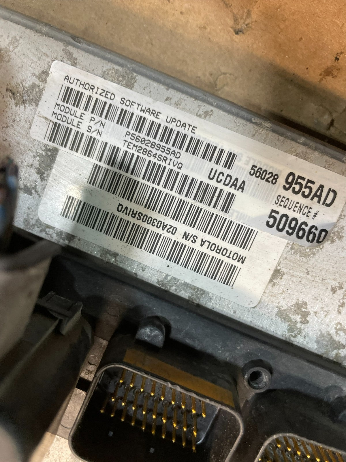 2005 Dodge Ram 1500 Engine Computer 5.7L ECM p56028955ad U1722 DG3