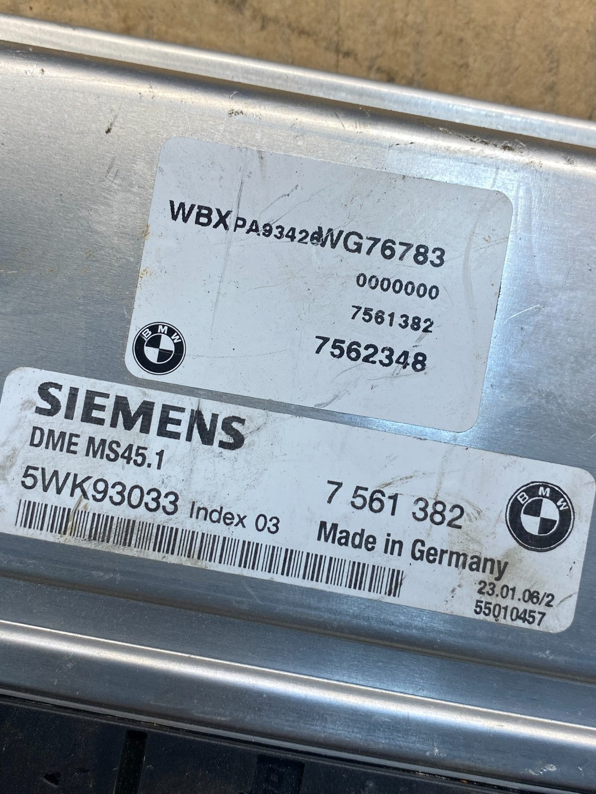 2003 2006 Bmw X3 ECU ECM Engine Control Module Computer 7561382 AH5034 DG2
