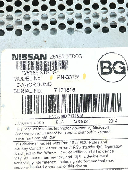 2013 to 2015 Nissan Altima Radio Cd Mp3 Player AUX Port AC4923 DG8