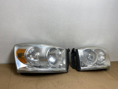 2006 to 2008 Dodge Ram Left+Right Side Set Halogen Headlights AE9230 DW1